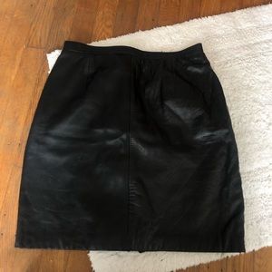Anne Klein petite leather skirt